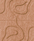 Waves Basin V 3D akoestisch wandpaneel van PET-vilt — kleur Cognac