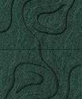 Waves Basin V 3D akoestisch wandpaneel van PET-vilt — kleur Deep Green