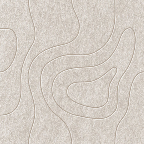 Waves Basin V PET-Filz Akustikfilzplatte von PET-Filz Farbe: Beige