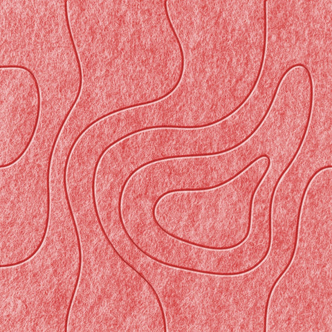 Akustikplatte „Waves Basin V“ von PET-Filz Farbe: Burgundy