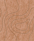 Waves Basin V acoustic felt panel made of PET felt — Cognac color