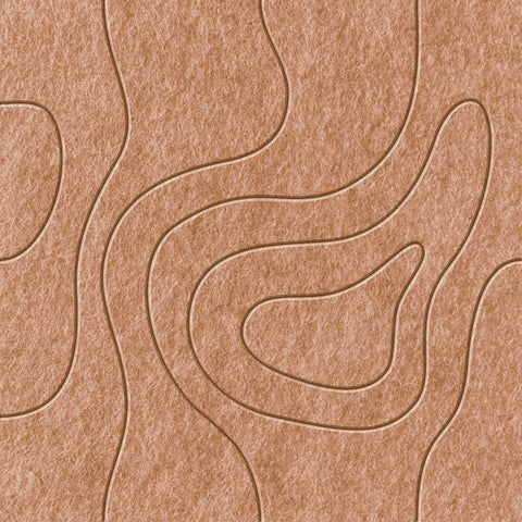 Akustikplatte „Waves Basin V“ von PET-Filz Farbe: Cognac
