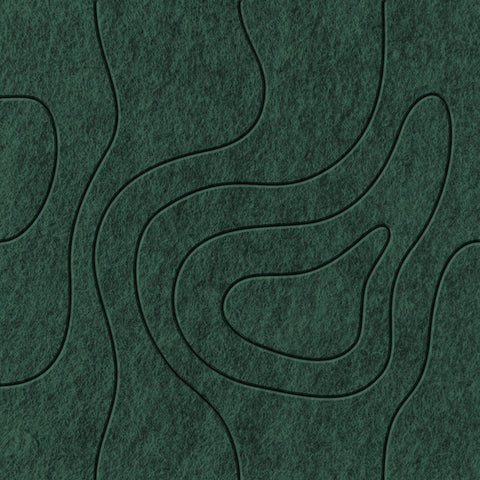 Akustikplatte „Waves Basin V“ von PET-Filz Farbe: Deep Green