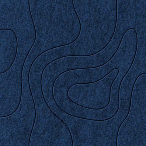 Waves Basin V PET-Filz Akustikfilzplatte von PET-Filz Farbe: Navy