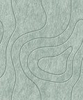 Waves Basin V acoustic felt panel made of PET felt — color: Sage Green