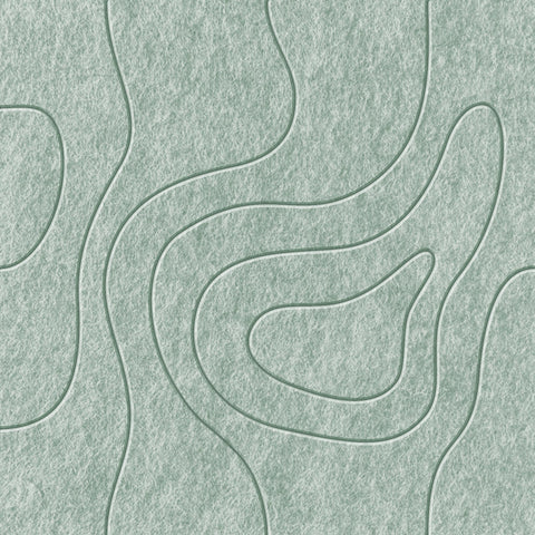 Akustikplatte „Waves Basin V“ von PET-Filz Farbe: Sage Green