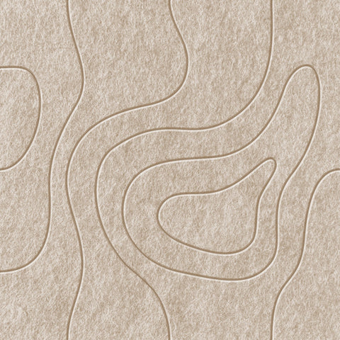 Akustikplatte „Waves Basin V“ von PET-Filz Farbe: Sand