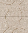 Waves Contour IV 3D akoestisch wandpaneel van PET-vilt — kleur Sand