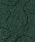 Waves Contour IV 3D akoestisch wandpaneel van PET-vilt — kleur Deep Green
