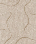 Waves Contour IV 3D akoestisch wandpaneel van PET-vilt — kleur Sand