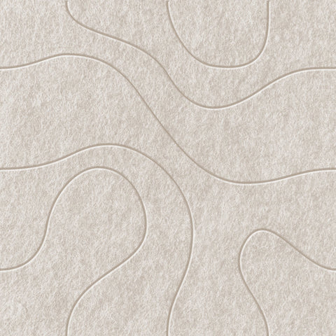 Waves Contour IV Akustikfilzplatte von PET-Filz Farbe: Beige