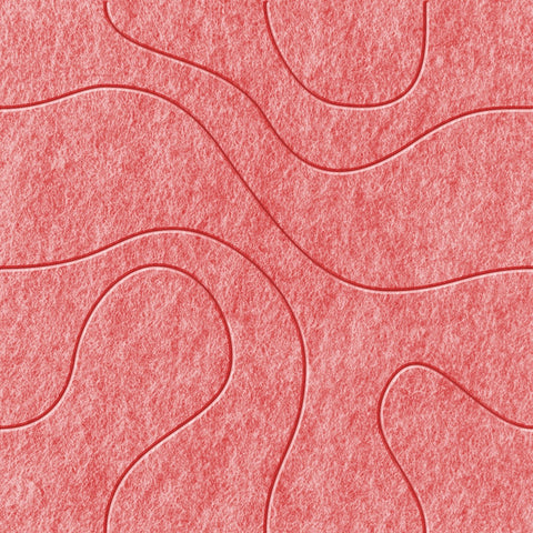 Waves Contour IV Akustikfilzplatte von PET-Filz Farbe: Burgundy