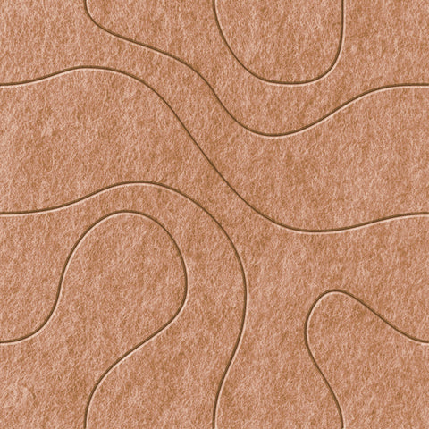 Waves Contour IV Akustikfilzplatte von PET-Filz Farbe Cognac