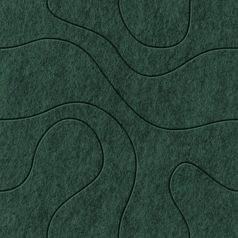Waves Contour IV Akustikfilzplatte von PET-Filz Farbe Deep Green