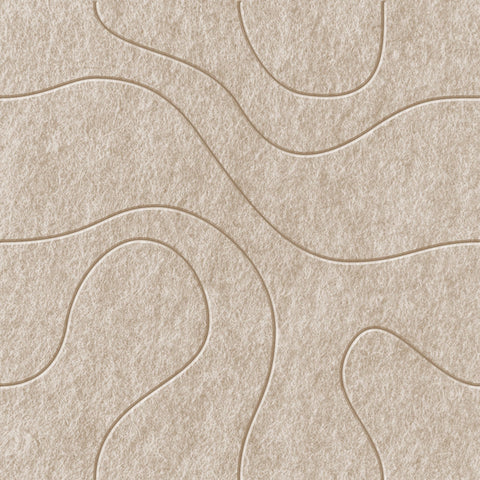 Waves Contour IV Akustikfilzplatte von PET-Filz Farbe: Sand
