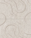 Waves Current VII 3D akoestisch wandpaneel van PET-vilt — kleur Beige