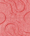 Waves Current VII 3D akoestisch wandpaneel van PET-vilt — kleur Burgundy