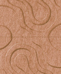 Waves Current VII 3D akoestisch wandpaneel van PET-vilt — kleur Cognac