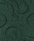 Waves Current VII 3D akoestisch wandpaneel van PET-vilt — kleur Deep Green