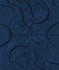 Waves Current VII 3D akoestisch wandpaneel van PET-vilt — kleur Navy