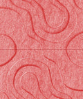 Waves Current VII 3D akoestisch wandpaneel van PET-vilt — kleur Burgundy