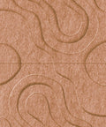 Waves Current VII 3D akoestisch wandpaneel van PET-vilt — kleur Cognac