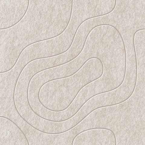 Waves Current VII Akustikfilzplatte von PET-Filz Farbe: Beige
