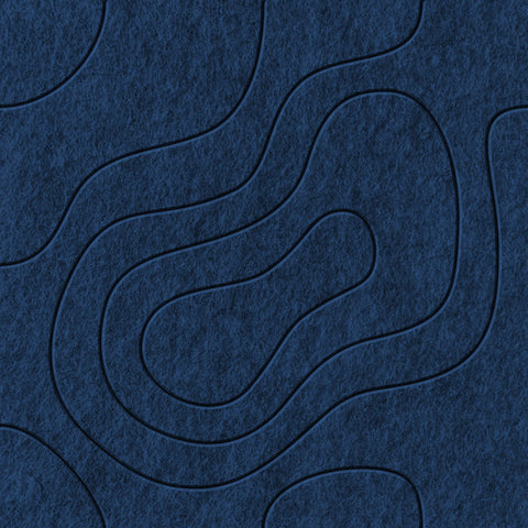 Waves Current VII Akustikfilzplatte von PET-Filz Farbe: Navy