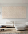 Waves Current VII akoestische wandpanelen — sfeerimpressie loungekamer (Sand)