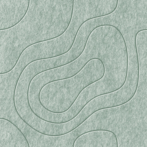 Waves Current VII Akustikfilzplatte von PET-Filz Farbe: Sage Green