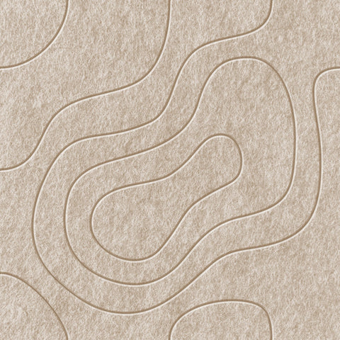 Waves Current VII Akustikfilzplatte von PET-Filz Farbe: Sand