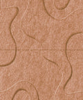 Waves Drift VI 3D akoestisch wandpaneel van PET-vilt — kleur Cognac