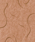 Waves Drift VI 3D akoestisch wandpaneel van PET-vilt — kleur Cognac