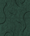 Waves Drift VI 3D akoestisch wandpaneel van PET-vilt — kleur Deep Green