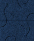 Waves Drift VI 3D akoestisch wandpaneel van PET-vilt — kleur Navy