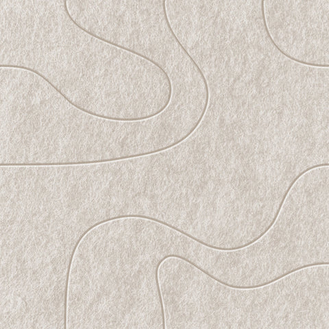 Waves Drift VI Akustikfilzplatte von PET-Filz Farbe: Beige