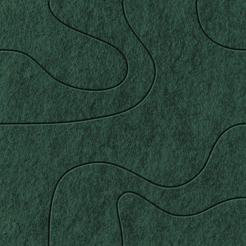 Waves Drift VI Akustikfilzplatte von PET-Filz Farbe Deep Green