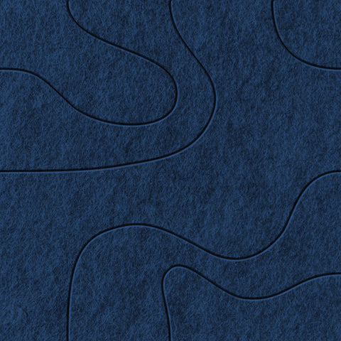 Waves Drift VI Akustikfilzplatte von PET-Filz Farbe: Navy