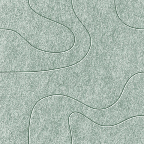 Waves Drift VI Akustikplatte aus PET-Filz Farbe: Sage Green