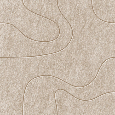 Waves Drift VI Akustikfilzplatte von PET-Filz Farbe: Sand
