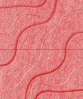 Waves Lagoon II 3D akoestisch wandpaneel van PET-vilt — kleur Burgundy