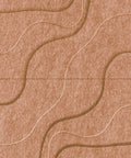 Waves Lagoon II 3D akoestisch wandpaneel van PET-vilt — kleur Cognac