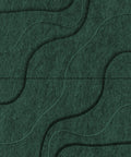 Waves Lagoon II 3D akoestisch wandpaneel van PET-vilt — kleur Deep Green