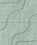 Waves Lagoon II 3D akoestisch wandpaneel van PET-vilt — kleur Sage Green