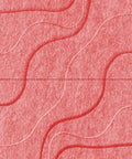 Waves Lagoon II 3D akoestisch wandpaneel van PET-vilt — kleur Burgundy