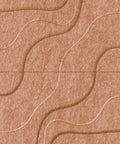 Waves Lagoon II 3D akoestisch wandpaneel van PET-vilt — kleur Cognac