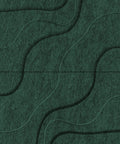 Waves Lagoon II 3D akoestisch wandpaneel van PET-vilt — kleur Deep Green