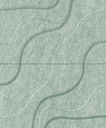 Waves Lagoon II 3D akoestisch wandpaneel van PET-vilt — kleur Sage Green