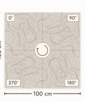 Waves Lagoon II akoestisch wandpaneel in vier draaistanden, PET-vilt in beige