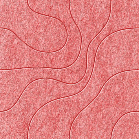 Waves Lagoon II Akustikfilzplatte von PET-Filz Farbe: Burgundy